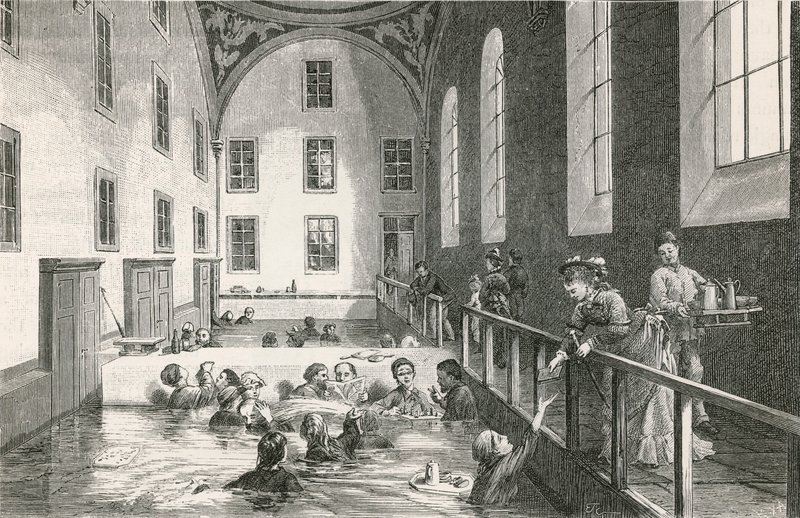 Nei bagni caldi di gesso di Leuk (Vallese) da Swiss School