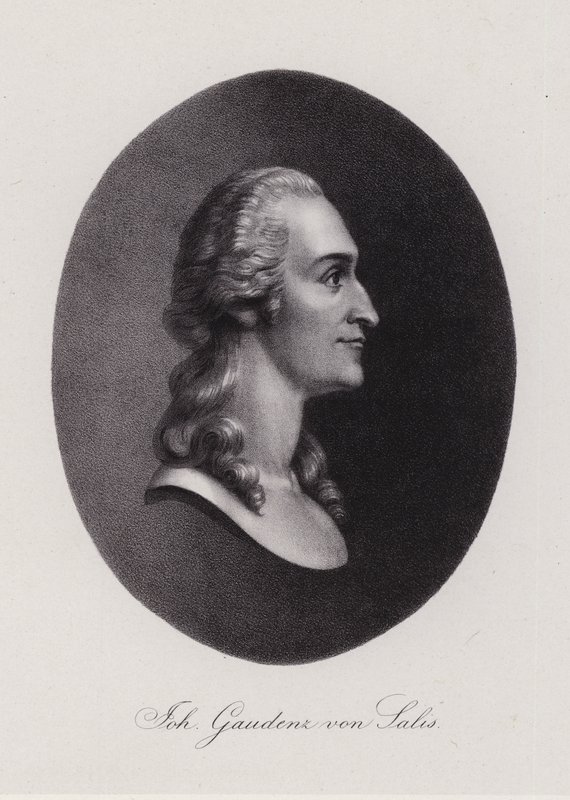 Johann Gaudenz von Salis-Seewis, poeta svizzero (incisione) da Swiss School