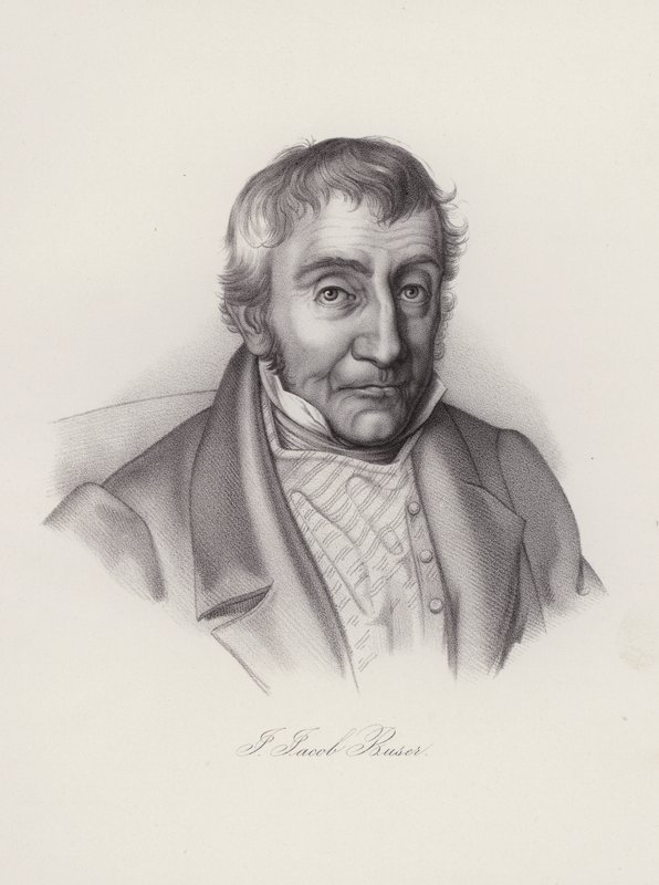 Johann Jakob Buser, politico svizzero (incisione) da Swiss School