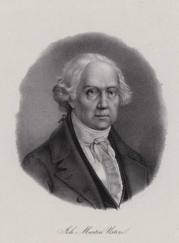 Johann Martin Usteri, poeta svizzero (incisione) da Swiss School