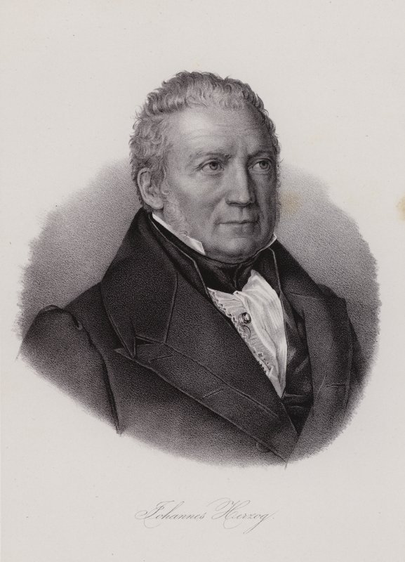 Johannes Herzog Von Effingen, politico e imprenditore svizzero (incisione) da Swiss School