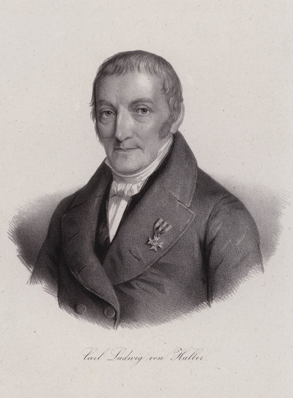 Karl Ludwig von Haller, giurista svizzero (incisione) da Swiss School