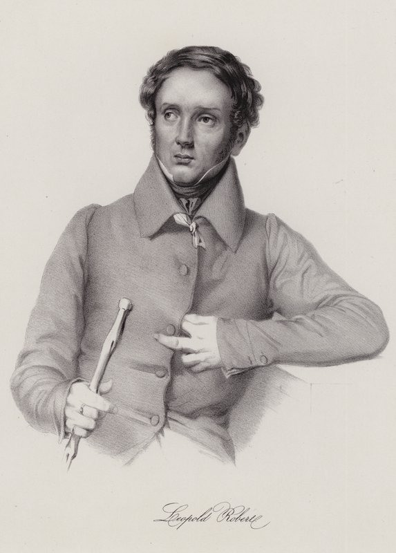 Louis Leopold Robert, pittore svizzero (incisione) da Swiss School