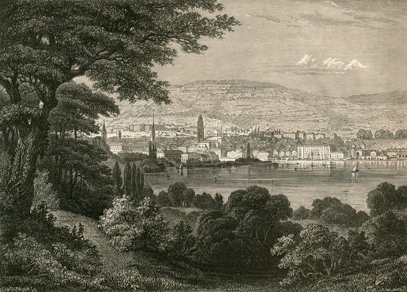 Zurigo e il Zurichberg da Swiss School
