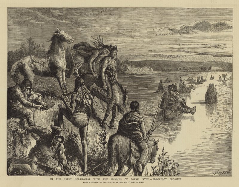Nel Grande Nord-Ovest con il Marchese di Lorne, XVIII, Blackfoot Crossing da Sydney Prior Hall