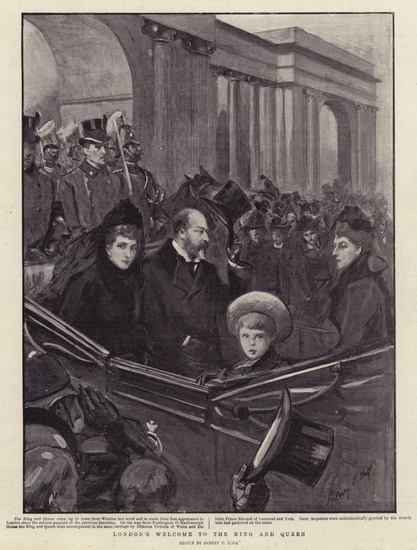 Il benvenuto di Londra al Re e alla Regina da Sydney Prior Hall