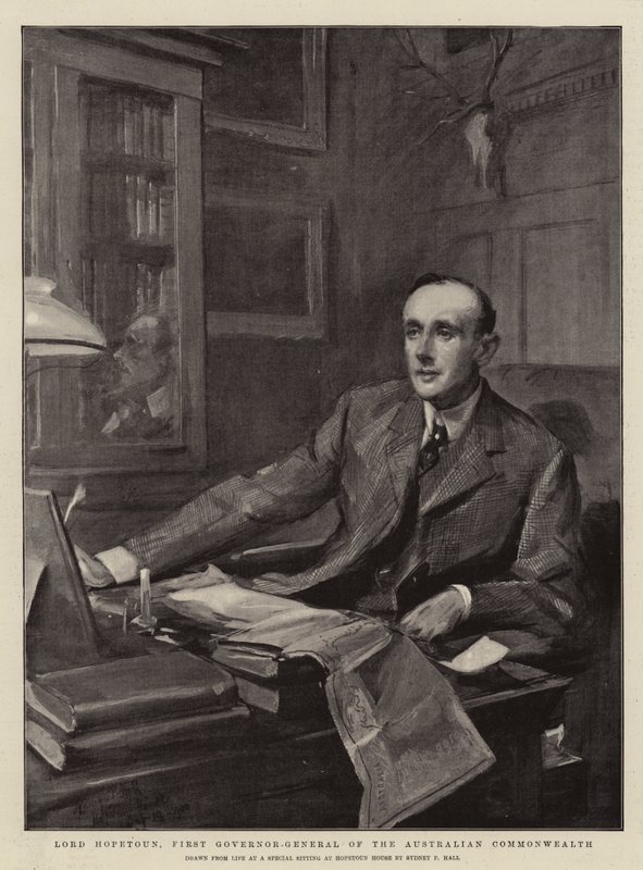 Lord Hopetoun, primo governatore generale del Commonwealth australiano da Sydney Prior Hall