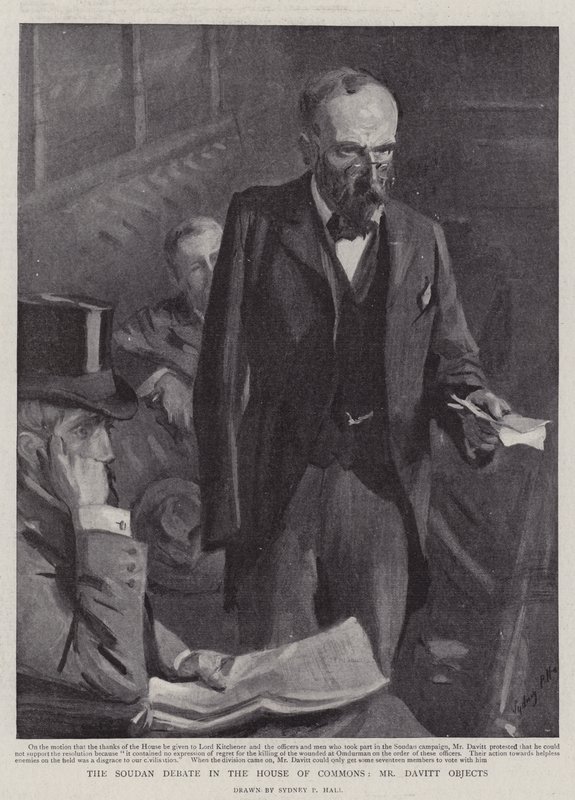 Il dibattito sul Sudan alla Camera dei Comuni, obiezioni di Mr Davitt da Sydney Prior Hall