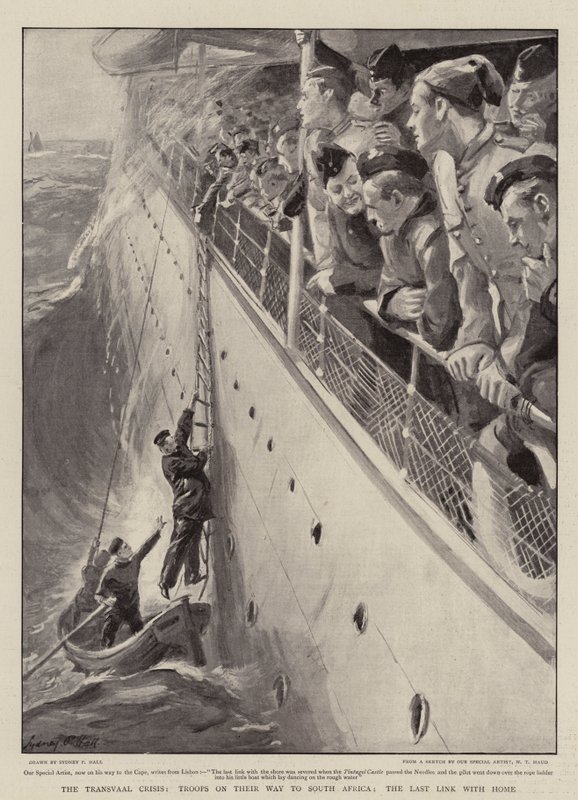 La crisi del Transvaal, truppe in viaggio verso il Sudafrica, l