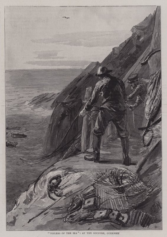 Lavoratori del mare, al Gouffre, Guernsey da Sydney Prior Hall