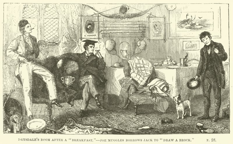 Illustrazione per Tom Brown a Oxford di Thomas Hughes da Sydney Prior after Hall