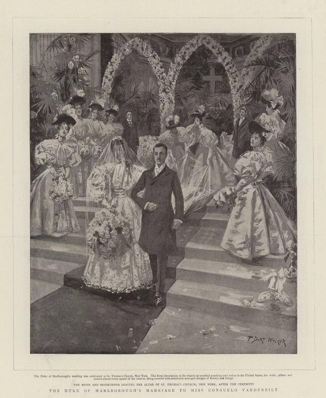 Il matrimonio del Duca di Marlborough con Miss Consuelo Vanderbilt da T. Dart Walker
