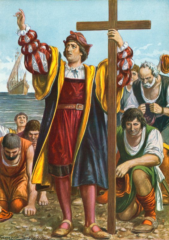 Cristoforo Colombo arriva nel Nuovo Mondo da Tancredi Scarpelli