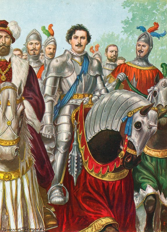 Ettore Fieramosca dopo la battaglia di Barletta nel 1503 da Tancredi Scarpelli