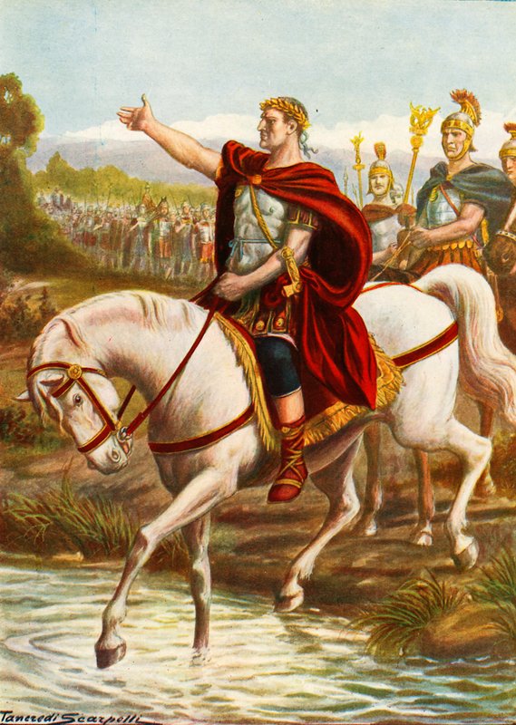 Giulio Cesare attraversa il Rubicone da Tancredi Scarpelli