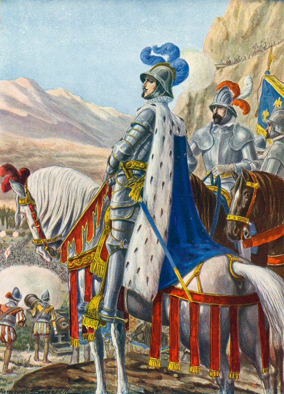 Re Francesco I di Francia che osserva le Alpi il 15 agosto 1515 da Tancredi Scarpelli