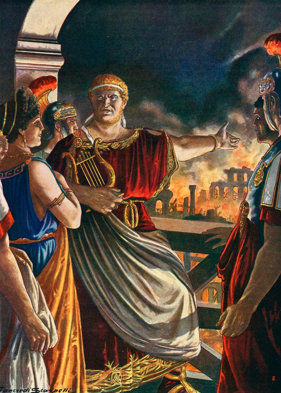 Nerone guarda Roma bruciare da Tancredi Scarpelli