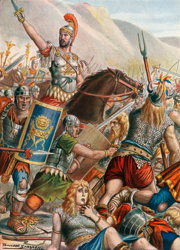 La Battaglia di Vercellae, anche chiamata Battaglia della Piana Raudina da Tancredi Scarpelli