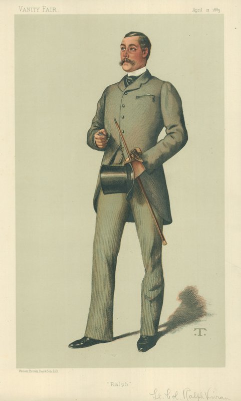 Tenente colonnello Ralph Vivian, Ralph, 21 aprile 1883, caricatura di Vanity Fair da Theobald Chartran