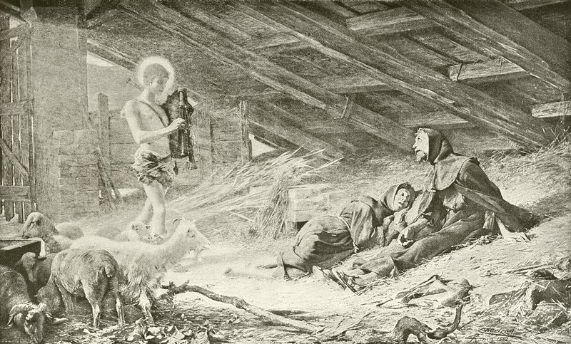 La visione di San Francesco (incisione) da Theobald Chartran