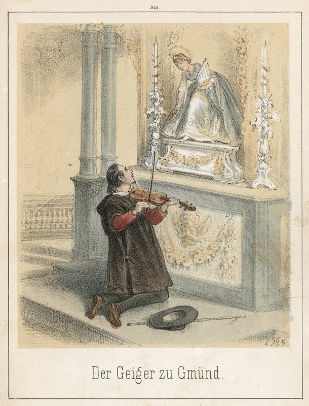 Il violinista di Gmund da Theodor Hosemann