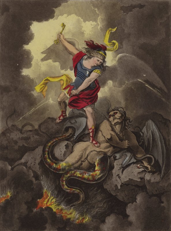 Satana incatenato da Theodore (after) Lane