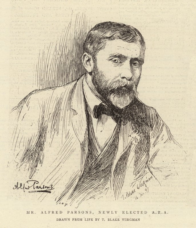 Il signor Alfred Parsons, neo-eletto ARA da Theodore Blake Wirgman