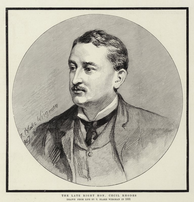 Il defunto onorevole Cecil Rhodes da Theodore Blake Wirgman