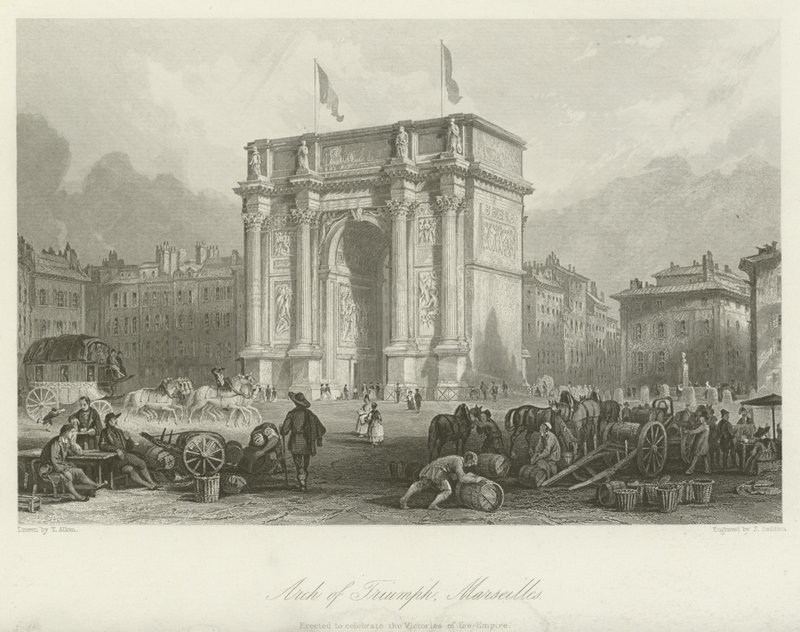 Arco di Trionfo, Marsiglia da Thomas Allom