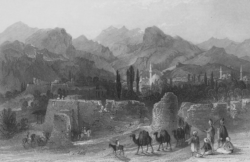 Filadelfia, chiamata dai Turchi, Allah Sher, la Città di Dio da Thomas Allom