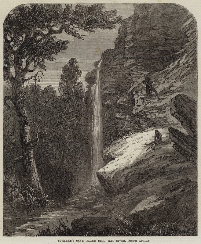 Grotta del boscimano, Eland Berg, Kat River, Sudafrica da Thomas Baines