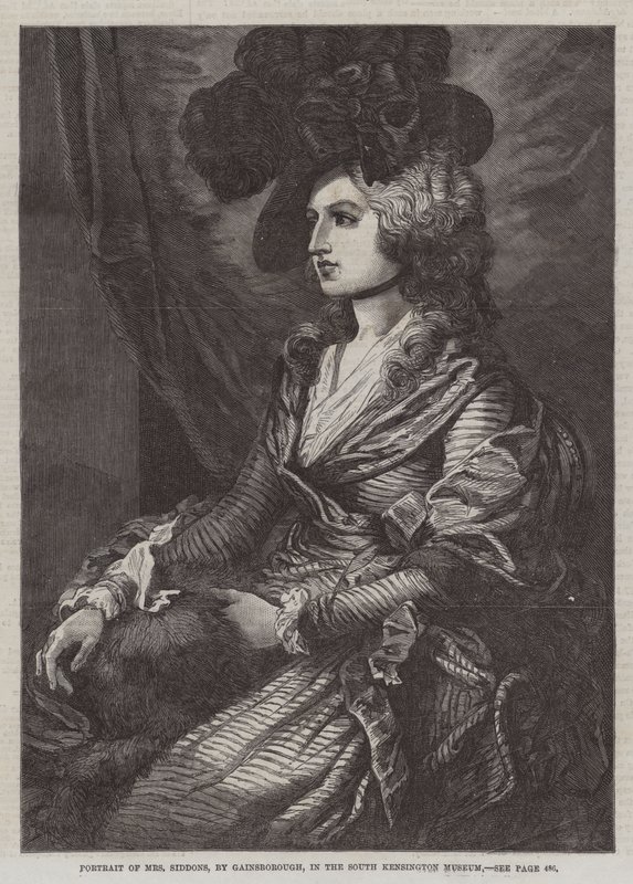 Ritratto di Mrs Siddons, nel South Kensington Museum da Thomas Gainsborough