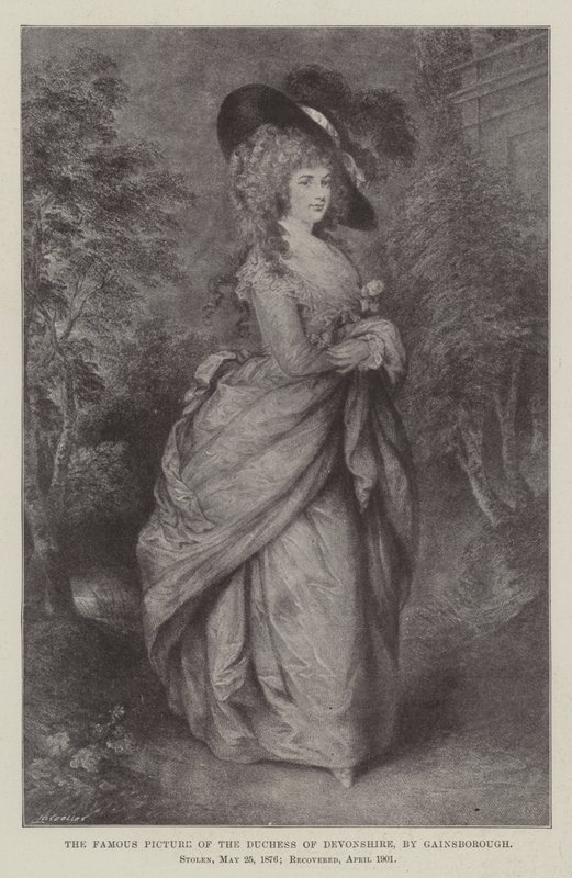 Il famoso quadro della duchessa del Devonshire da Thomas Gainsborough