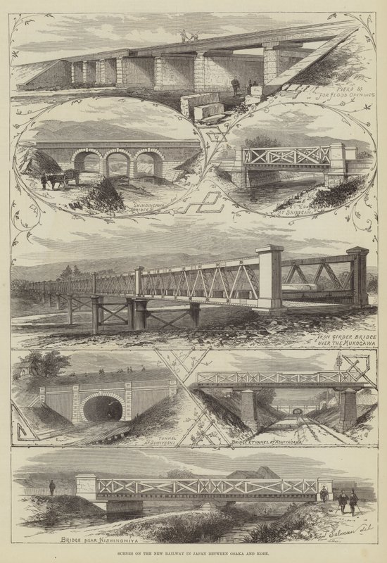 Scene sulla Nuova Ferrovia in Giappone tra Osaka e Kobe da Thomas Sulman