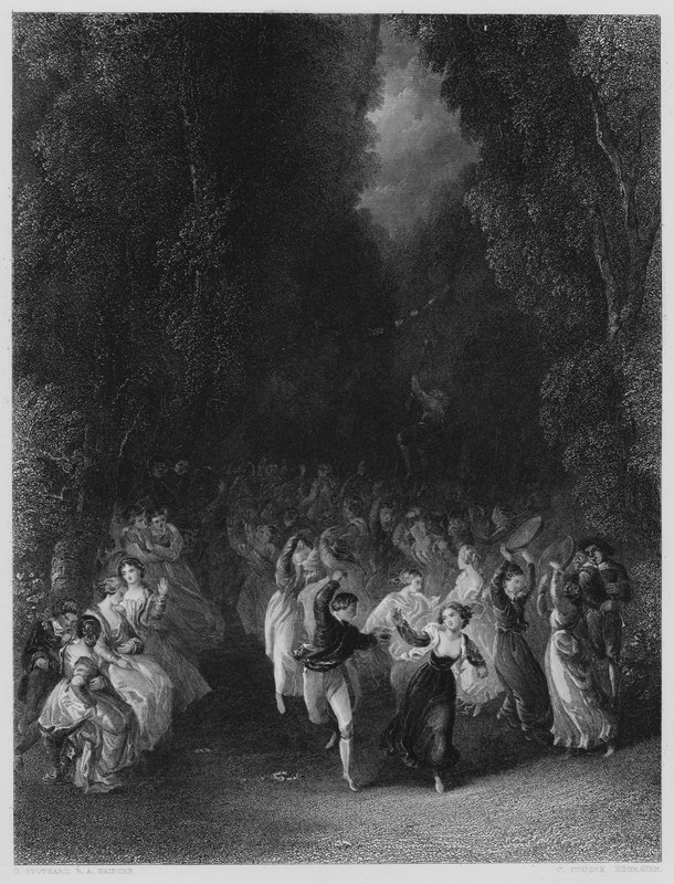 Una festa campestre, dal quadro nella Galleria Vernon da Thomas Stothard