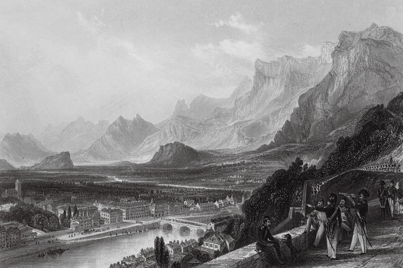 Grenoble, dalla fortezza da Thomas (after) Allom