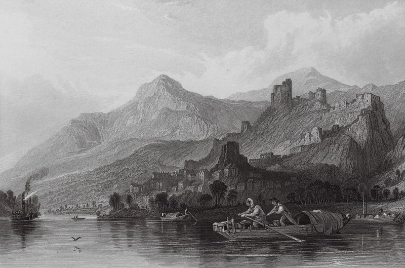 Rochemaure, sul Rodano da Thomas (after) Allom