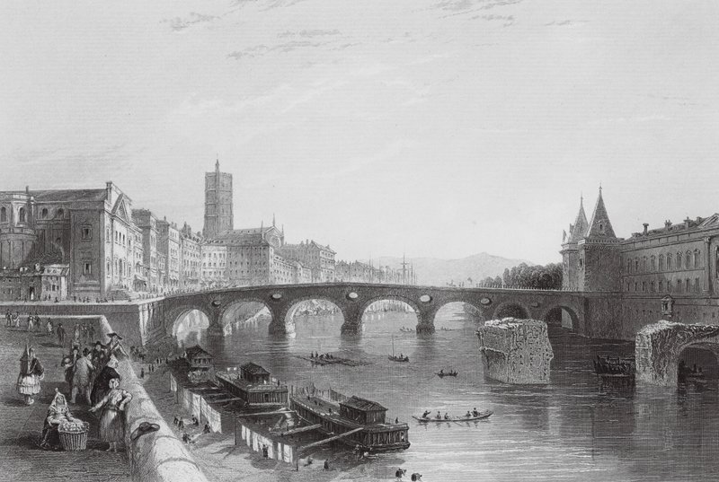 Il Ponte di Tolosa da Thomas (after) Allom