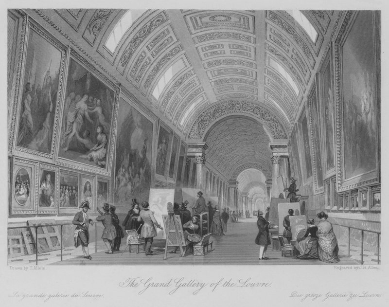 La Grande Galleria del Louvre da Thomas (after) Allom