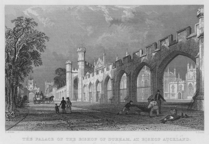 Il Palazzo del Vescovo di Durham, a Bishop Auckland da Thomas (after) Allom