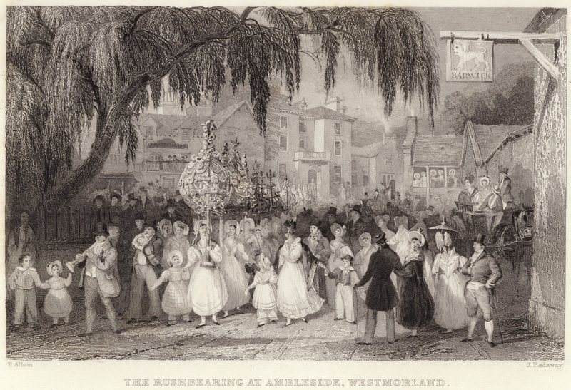 La processione di Ambleside, Westmorland (incisione) da Thomas (after) Allom