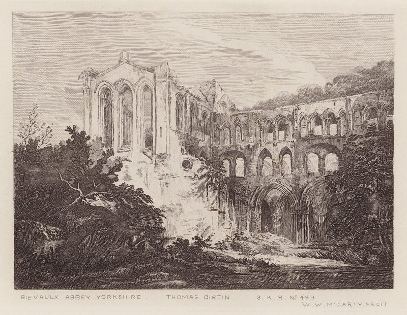 Abbazia di Rievaulx da Thomas (after) Girtin