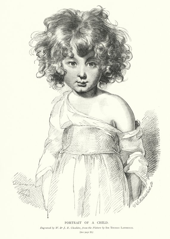 Ritratto di un bambino da Thomas (after) Lawrence