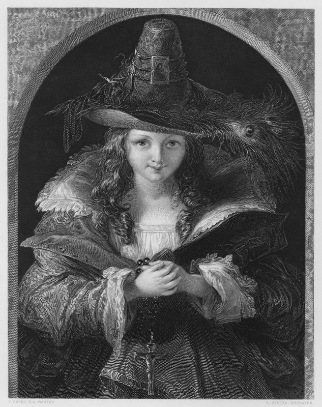 Il cappello da brigante, dal quadro nella Galleria Vernon da Thomas (after) Uwins