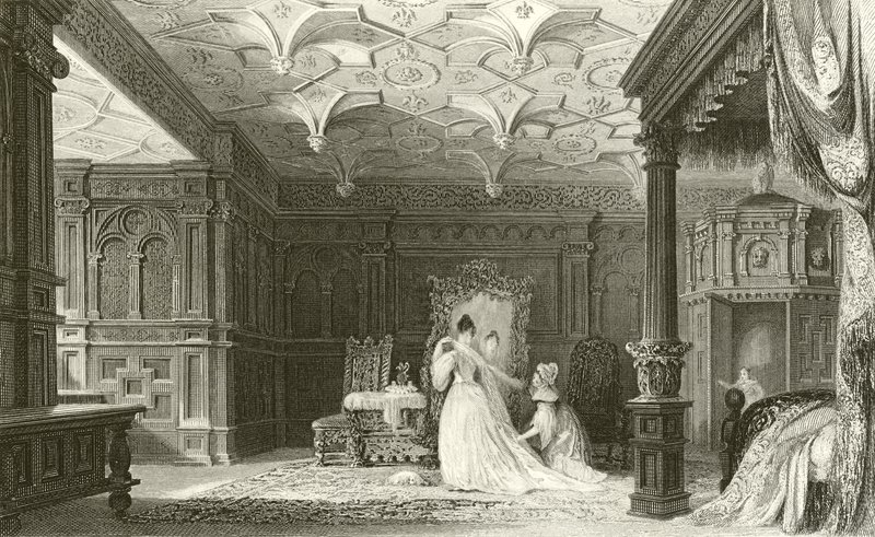 Interno di Sizergh Hall, Westmorland da Thomas Allom