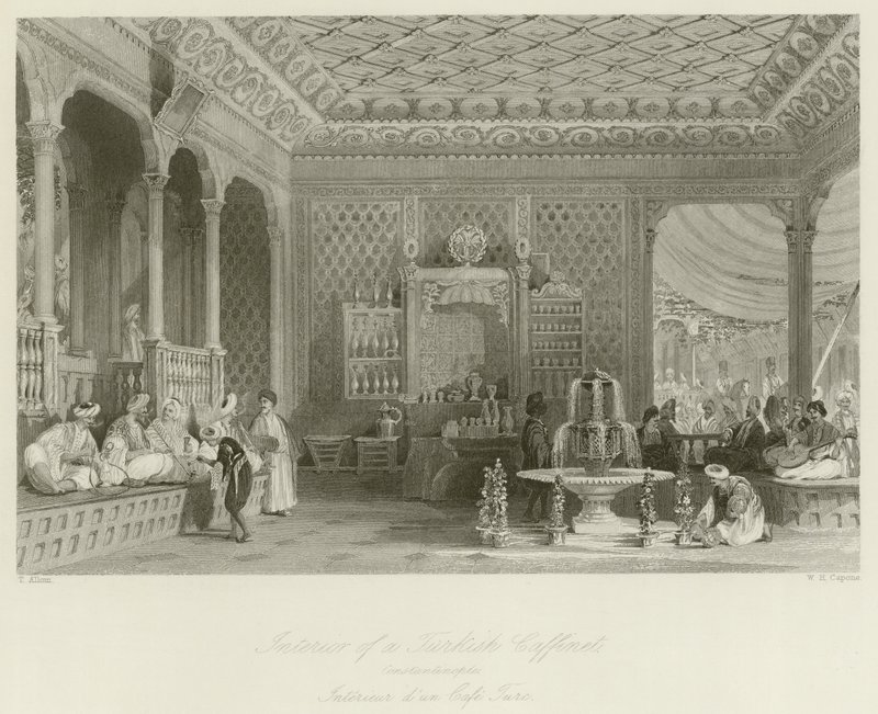 Interno di un Caffè Turco da Thomas Allom
