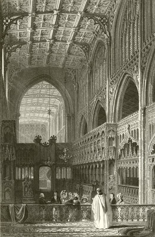 Interno della Chiesa Collegiata, Manchester da Thomas Allom