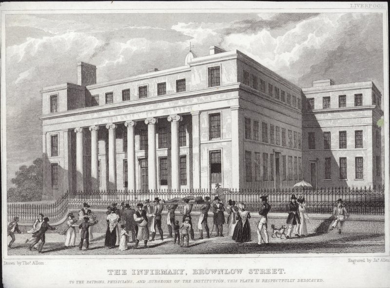 Ospedale di Liverpool, Brownlow Street da Thomas Allom