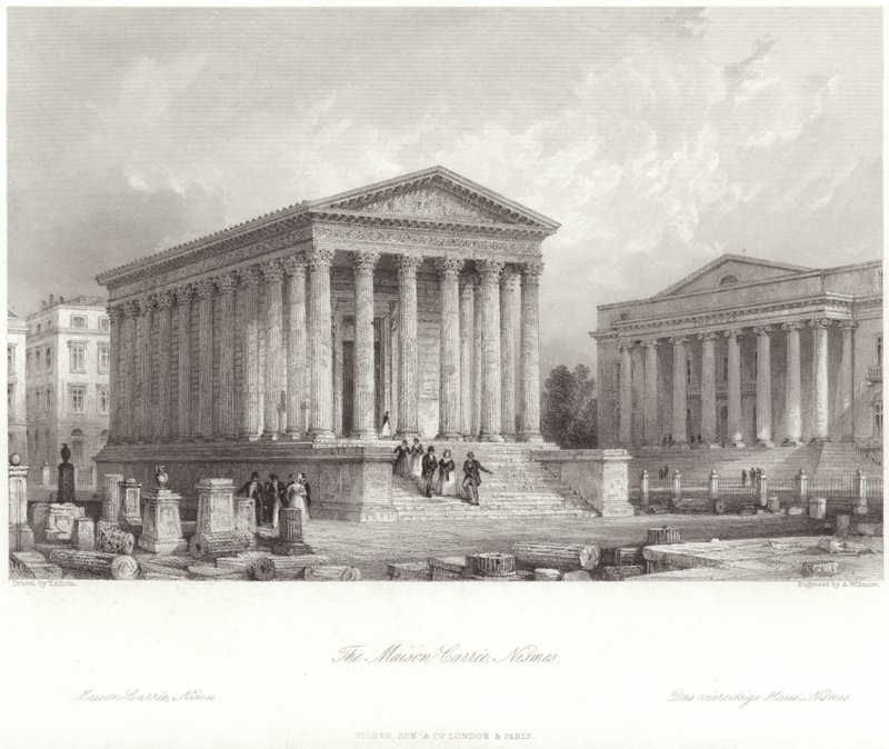 Maison Carrée a Nîmes da Thomas Allom