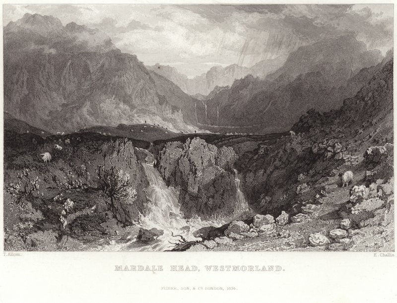 Mardale Head in Westmorland da Thomas Allom